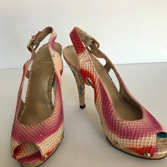 Authentic Stuart Weitzman snakeskin shoes - Picture 3 of 6